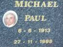 Michael Paul WELTER,
6-6-1913 - 27-11-1998;
Else WELTER (nee DREGER),
23-2-1916 - 3-5-2003;
Mudgeeraba cemetery, City of Gold Coast