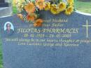 Filotas PHARMACIS,
husband father,
20-02-1929 - 24-07-2003,
loved by Lucienne, George & Katerina;
Mudgeeraba cemetery, City of Gold Coast