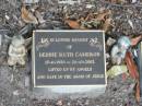 Debbie Ruth CAMERON,
17-11-1956 - 20-10-2002;
Mudgeeraba cemetery, City of Gold Coast