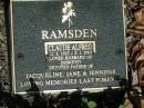 Claude Alfred RAMSDEN,
12-2-1923 - 3-1-2003,
husband of Dorothy,
father of Jacqueline, Jane & Jennifer;
Mudgeeraba cemetery, City of Gold Coast