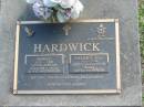 Moira V. HARDWICK,
1920 - 1999,
wife of William S. (Bill),
mother of Michael, Helen, Catherine & Andrew;
William S. (Bill) HARDWICK,
1922 - 2004,
husband of Moira,
father of Michael, Helen, Catherine & Andrew;
Mudgeeraba cemetery, City of Gold Coast