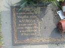 Valerie Jean ANTHONY,
19-3-1937 - 22-7-2001,
wife mother grandmother;
Mudgeeraba cemetery, City of Gold Coast