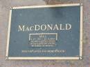 Myra MACDONALD,
9-10-1931 - 23-9-2007,
wife of Ian,
mother of Wayne;
Mudgeeraba cemetery, City of Gold Coast