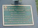 Lynn Marie (Georgie) AITKEN,
29-6-1942 - 16-12-2005;
Mudgeeraba cemetery, City of Gold Coast