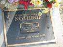 Edna Joy NORTHROP,
26-11-1925 - 19-3-2003,
wife of Richard;
Mudgeeraba cemetery, City of Gold Coast