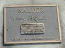 Donald William NALDER,
1925-2000,
husband of Norma,
dad pop of Lex & Lindy & families;
Mudgeeraba cemetery, City of Gold Coast