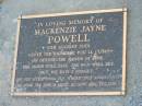 Mackenzie Jayne POWELL,
died 9 Aug 2001;
Mudgeeraba cemetery, City of Gold Coast