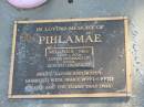 Magnus (Bill) PIHLAMAE,
1926 - 2001,
husband of Ruth,
father of Bruce, Glenn & Robyn,
reunited with Bruce (1959 - 1997);
Mudgeeraba cemetery, City of Gold Coast