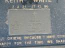 Keith WHITE,
7-3-21 - 17-12-96 aged 75 years;
Mudgeeraba cemetery, City of Gold Coast