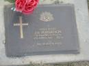 J.V. ROBERTSON,
died 9 Aug 1990 aged 71 years;
Mudgeeraba cemetery, City of Gold Coast