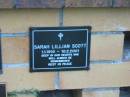 Sarah Lillian SCOTT,
1-1-1910 - 10-2-2001;
Mudgeeraba cemetery, City of Gold Coast