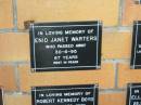Enid Janet WARTERS,
died 30-6-95 aged 67 years;
Mudgeeraba cemetery, City of Gold Coast