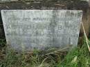 Ellen, wife of Alfred James BOYLE,
died 22 Jan 1919 aged 41 years;
Alfred James BOYLE, husband,
died 23 Sept 1943 aged 76 years;
Mundoolun Anglican cemetery, Beaudesert Shire