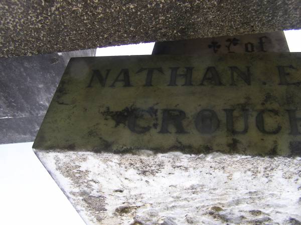 Nathan E.W. CROUCH,  | died 15 Aug 1935 aged 51 years;  | Alice Maud CROUCH,  | died 3 Jan 1977 aged 56 years;  | Murwillumbah Catholic Cemetery, New South Wales  | 