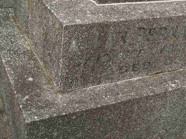 Allan Bernard EISENHUTH,  | husband father,  | died 12 July 1945 aged 53 years;  | Murwillumbah Catholic Cemetery, New South Wales  | 