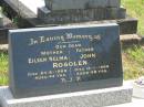 
Eileen Nelma ROSOLEN,
mother,
died 24-8-1969 aged 44 years;
John ROSOLEN,
father,
died 12-11-1969 aged 49 years;
Murwillumbah Catholic Cemetery, New South Wales
