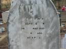 Joseph DENTON,
died 22 May 1927 aged 41 years,
husband;
Nobby cemetery, Clifton Shire