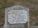 Katherina Elizabeth MENGEL,
died 14 Mar 1950 aged 79 years,
mother;
Jack Haim,
killed in action 10 Sept 1943,
buried Lae New Guinea;
Nobby cemetery, Clifton Shire