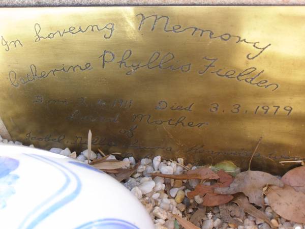 Catherine Phyllis FIELDEN,  | Cemetery,  | Nyngan, New South Wales  | 