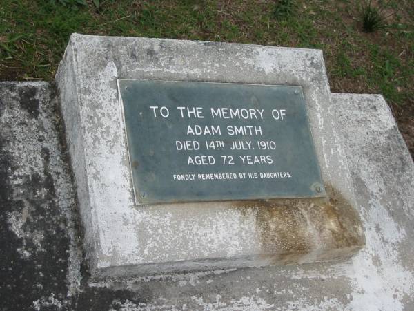 Adam SMITH, died 14 July 1910 aged 72 years, daughters;  | Parkhouse Cemetery, Beaudesert  | 