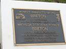 
Robert Traugott Georg BRETON, 12-8-1850 Germany - 22-3-1922 Peachester aged 71 years;
Mathilda Dorothea Rosalie BRETON, 20-9-1874 Brisbane nee REHREN - 29-9=1941 Peachester aged 67 years;
parents of Waldemar and Robert;
Peachester Cemetery, Caloundra City
