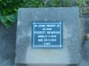 Robert NEWMAN, father,
born 27-1-1876 died 29-1-1934;
Plainland Lutheran Cemetery, Laidley Shire