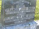 Francis John BRIND,
dad,
died 14 Feb 1947 aged 77 years;
Elizabeth Ann BRIND,
mother,
died 29 Aug 1953 aged 84 years;
Polson Cemetery, Hervey Bay