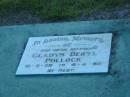 Gladys Beryl POLLOCK,
mother,
16-5-29 - 4-4-68;
Polson Cemetery, Hervey Bay