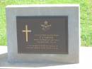 T,J, DWYER,
died 7 June 2004 aged 82 years,
husband of Betty,
father of Michael, Dennis, Ross, Kevin & John;
Polson Cemetery, Hervey Bay
