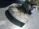 Tammy NICHOLLS,
1-2-1970 - 24-5-2003,
wife of Craig,
mother of Jade & Jessica;
Frank JAMES,
dad grandad great-grandad,
21-3-1930 - 10-4-2004,
with Tammy;
Polson Cemetery, Hervey Bay