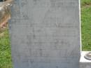 Anneliese WEBER,
wife mother,
born 12-12-1923,
died 11-7-1977;
Polson Cemetery, Hervey Bay
