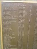 
Port Macquarie historical society - list of deaths

Historic cemetery:

John BOURKE or BURKE 14 Feb 1844 aged 45
Eliza GREEN 25 Feb 1844 aged 27
Charles BERGMAN or BURYMAN 15 Mar 1844 aged 35
Patrick McGARVIE or McGARVEY 17 Mar 1844 aged 67
James QUINN 17 Mar a844 aged 44
Jane MIERS 20 Mar 1844 aged 14 days
Harriet AUSTIN 20 Mar 1844 aged 27
Septimus Finlong or Furlong RAINSFORD 20 Apr 1844 aged 32
John FEENIE or FEENEY 6 May 1844 aged 21
John or Jack BOURBON or BURBAN 10 May 1844 aged 62
William BROWN 1 Jun 1844 aged 36
John RAWLINGS or ROLLANDS 12 Jun 1844 aged 78
William CASKEY 29 Jun 1844 aged 65
George HANKINS 3 Jul 1844 aged 51
John KINGSTON 7 Jul 1844 aged 25
Patrick CONRY 10 Jul 1844 aged 64
Joseph SENIOR 11 Jul 1844 aged 64
George BROOKS 18 Jul 1844 aged 31
William STEWART 29 Jul 1844 aged 44
William LEAHY 29 Jul 1844 aged 54
William BLOOMFIELD  31 Jul 1844 aged 56
Benjamin KIRK 4 Aug 1844 aged 62
William BOOT or PROST 21 Aug 1855 ?
John NOORE 22 Aug 1844 aged 55
James DAVIDSON 14 Sep 1944 aged 41
James or Thomas HAYES 15 Sep 1844 aged 66
Thomas HAZLETON 29 Oct 1844 aged 27
Thomas POTTS 15 Nov 1844 aged 44
Francis HICKS 30 Nov 1844 aged 80
James CARROLL 11 Dec 1844 aged 36
Owen BUCKLEY 14 Dec 1844 aged 23
John GEARY 15 Dec 1844 aged 42
James BROWN 20 Dec 1844 aged 62
Patrick MALONEY or MULLONEY 28 Dec 1844 aged 32
Michael ROURKE 3 Jan 1845 aged 32
John COX 7 Jan 1845 aged 53
John SHACKLEDON or SHACKLETON 18 Jan 1845 aged 73

Port Macquarie historic cemetery, NSW

