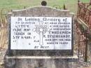 Ottilie Wilhelmine Albertine STEINHARDT, mother,
died 6 April 1959 aged 78 years;
Friederich K. STEINHARDT,
husband father grandfather,
died 19 Feb 1948 aged 78 years;
August H.H. TILLACK, husband,
born 2 May 1869 died 21 Oct 1913;
Ropeley Immanuel Lutheran cemetery, Gatton Shire