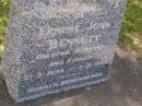 Ernest John BENNETT,
husband father,
21-2-1894 - 3-8-1966;
Samsonvale Cemetery, Pine Rivers Shire