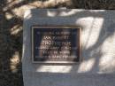 Ian Robert PROTHEROE,
died 7-5-2000 aged 50 years;
Samsonvale Cemetery, Pine Rivers Shire