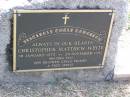 Christopher Matthew WHITE,
28 Jan 1973 - 29 Nov 1992,
son brother uncle;
Samsonvale Cemetery, Pine Rivers Shire