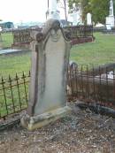 Stephen ELLIS,
died accident on Sandgate Road
20? July 1881 aged 33 years,
erected by wife Harriet;
Bald Hills (Sandgate) cemetery, Brisbane