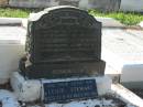 Jane HUTCHISON,
wife mother,
died 22-2-1953 aged 63 years;
Benjamin Stewart,
husband father,
died 28-1-1957 aged 68 years;
Leslie Stewart,
son,
died 23-8-83 aged 60 years;
Bald Hills (Sandgate) cemetery, Brisbane