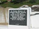 George Henry TRAVES,
died 1-5-1954 aged 75 years;
Agnes Ellen TRAVES,
died 14-6-1960 aged 80 years;
Robert George Everton ARMSTRONG,
died 15-5-1990 aged 75 years;
Bald Hills (Sandgate) cemetery, Brisbane