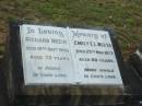 Richard NEEVE,
died 10 Sept 1965 aged 72 years;
Emily E.L. NEEVE,
died 25 Nov 1973 aged 80 years;
Albert H.E. (Bert) ARMSTRONG,
son brother,
died 14 Nov 1950 aged 23 years;
Bald Hills (Sandgate) cemetery, Brisbane