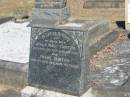 Ayala Maud Tainton died 25 Sep 1949 aged 66
Frank Tainton died 15 Oct 1964 aged 80 years
Anglican Cemetery, Sherwood.