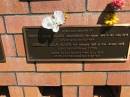 Robyn Anne ALLEN (nee COLEGRAVE)
b: 5 Aug 1956
d: 9 Jun 2016
daughter
Jessica Holly ALLEN
b: 14 Feb 1987
d: 21 Jan 2005
Sherwood (Anglican) Cemetery, Brisbane