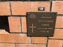 Betty Patricia TIBBETT
d: 22 Jul 2015 aged 91
Sherwood (Anglican) Cemetery, Brisbane