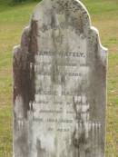 James HATELY,
died 5 Dec 1919 aged 70 years;
Jessie HATELY,
wife,
26 Nov 1925 aged 72 years;
Tallebudgera Presbyterian cemetery, City of Gold Coast