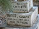 Michael
(husband of Kathlen CUSACK)
10 Jan 1932
aged 81
Kathleen
(wife of Michael CUSACK)
14 Sep 1937
aged 76
Tamborine Catholic Cemetery, Beaudesert