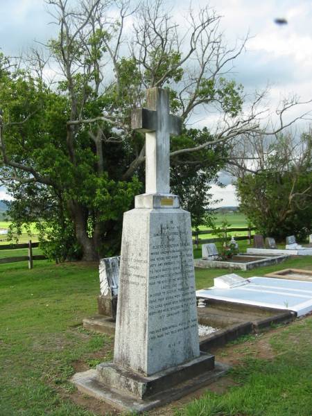 George DOYLE  | b: Brookfield 28 Apr 1869  |   | Albert Christian DAHLKE  | b: Pimpama 10 December 1875  |   | murdered at Lethbridges Pocket (Warrego River) Easter Day 1902  | (interred 13 January 1904)  |   | <a href=LethbridgesPocket.html>Lethbridges Pocket</a>  | Tamrookum All Saints church cemetery, Beaudesert  | 