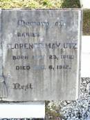 babies;
Vincent HINE,
born 14 Feb 1913 died 16 April 1913;
Florence May UTZ,
born 23 May 1912 died 6 Aug 1912;
Tarampa Apostolic cemetery, Esk Shire
