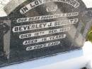 Beverley J. SCHULTZ, daughter sister,
died 12 Dec 1953 aged 15 years;
Tarampa Apostolic cemetery, Esk Shire