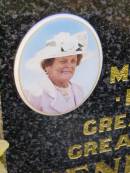 Irene Dorothea MARSCHKE,
mother mother-in-law grandmother
great-grandmother great-great-grandmother,
died 25-12-2004 aged 84 years;
Tarampa Apostolic cemetery, Esk Shire