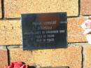 Frank Hervert SECRETAN,
died 29 Dec 2002 aged 93 years;
Tea Gardens cemetery, Great Lakes, New South Wales